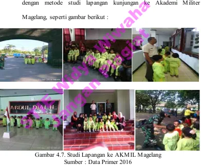 Gambar 4.7. Studi Lapangan ke AKMIL Magelang 