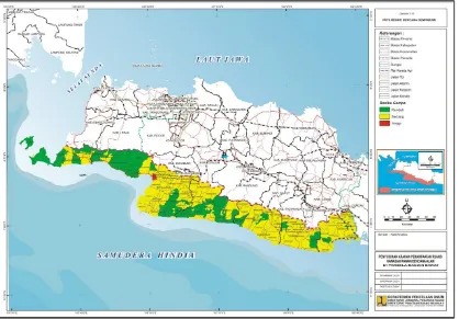 Gambar 5 Peta Resiko Gempa Bumi  –Arahan Pemanfaatan Ruang Pansela Bagian Barat Sumber: Kementrian Pekerjaan Umum, 2007 