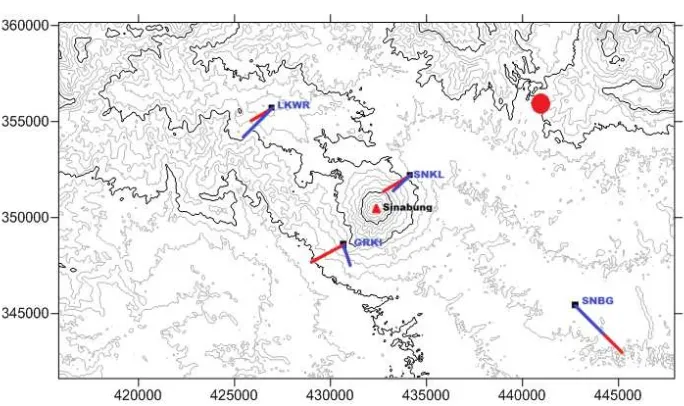 Figure 6. Source inversion on phase 1 (23 Januari 2013), and we getdeep magma chamber about 12 km