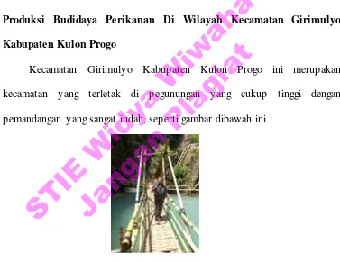 Gambar 4.1 Pemandangan Kecamatan Girimulyo Sumber Gambar : Peneliti 