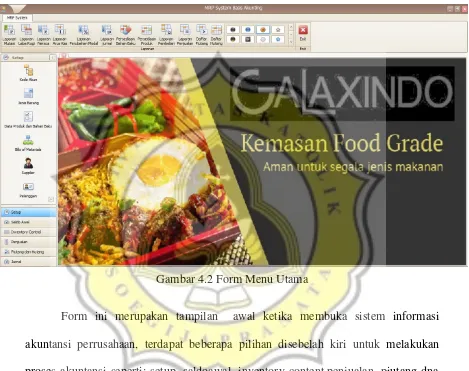 Gambar 4.2 Form Menu Utama 