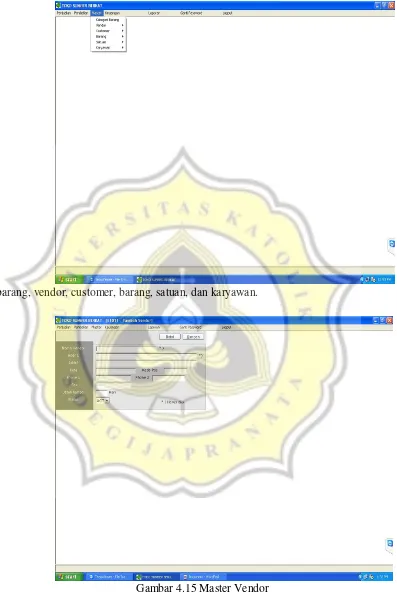 Gambar 4.15 Master Vendor  