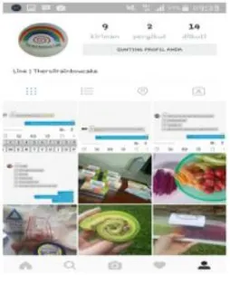 Gambar 3.5 Sosial Networking Instagram The Roll Rainbow Cake 