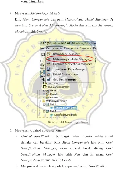 Gambar 3.10 Meteorologic Model 