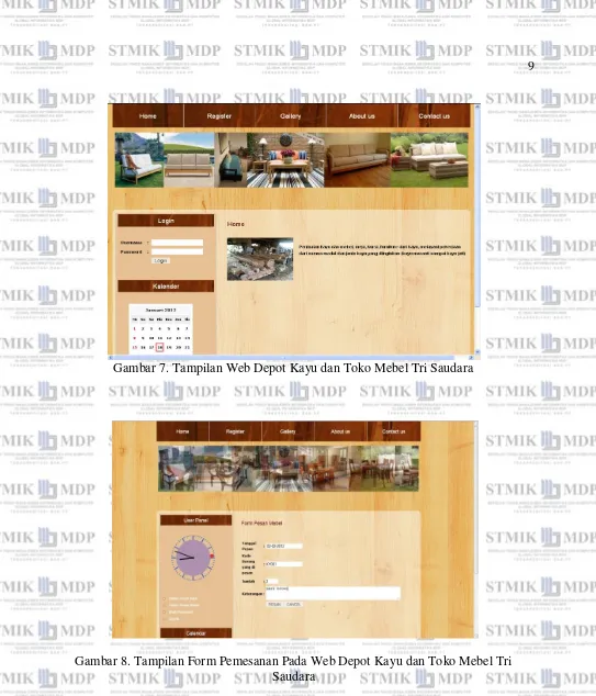 Gambar 7. Tampilan Web Depot Kayu dan Toko Mebel Tri Saudara 