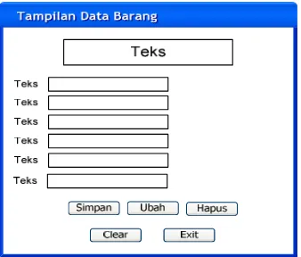 Gambar 10 : Rancangan Form Data 