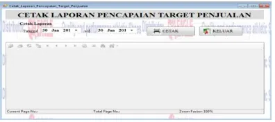 Gambar 7 : Antarmuka Cetak Laporan 