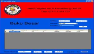 Gambar 17 : Form Buku Besar 
