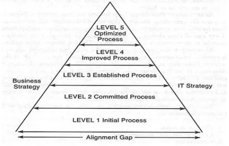 Gambar 1. Model Kematangan Keselarasan Strategi  