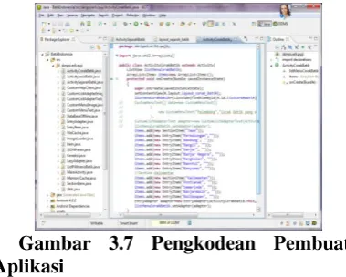 Gambar 3.7 Pengkodean Pembuatan 