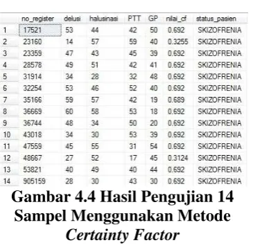 Gambar 4.4 Hasil Pengujian 14 