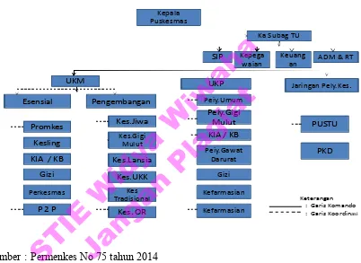 Gambar 4.1 Struktur Organisasi Puskesmas Gombong II 