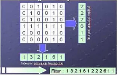 Gambar 0.11 Contoh Penghitungan Integral Proyeksi 