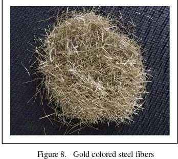 Figure 8. Gold colored steel fibers 