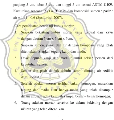 Gambar 3. 2  Benda Uji Kubus Mortar 