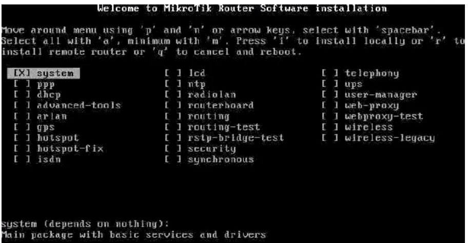 Gambar 2 Boot Awal Mikrotik Router OS 