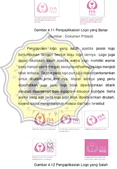 Gambar 4.11 Pengaplikasian Logo yang Benar 