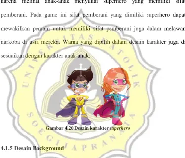 Gambar 4.20 Desain karakter  superhero 