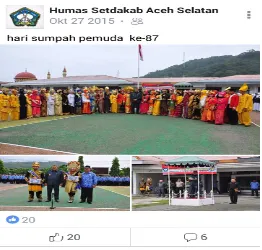 Gambar 4.5 : Postingan  akun Facebook Humas Pemerintah Kabupaten Aceh Selatan (Sumber Screen shot postingan akun Facebook Humas Pemerintah 