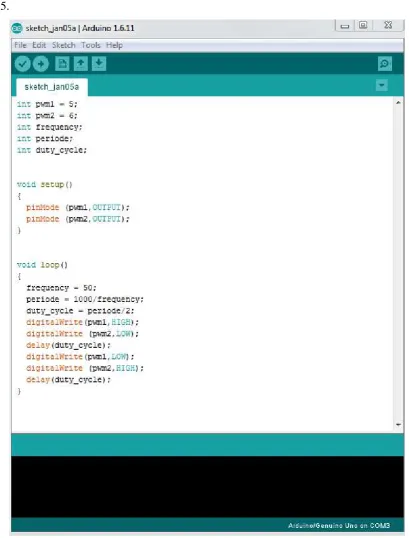Gambar 3.3 Program PWM pada Arduino 