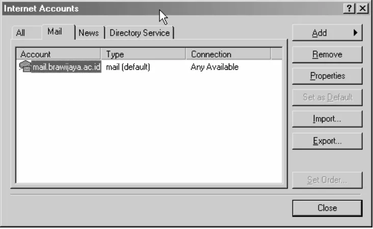 Tabel 1.2  Tabel fungsi kerja setiap ikon yang nampak pada panel utama Outlook Express 