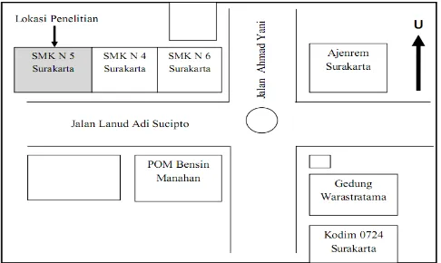 Gambar 5. Denah Lokasi SMK N 5 Surakarta 