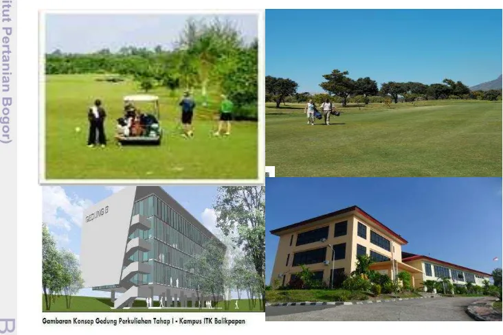 Gambar 7  Karang Joang Golf and Resort (atas), Institut Tekhnologi Balikpapan  