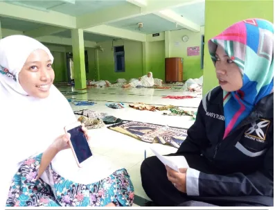 Gambar 5.5. wawancara dengan santri dauroh tahfidz angkatan 3 putri 