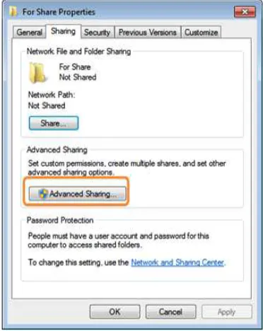 Gambar 11 Advanced Sharing 