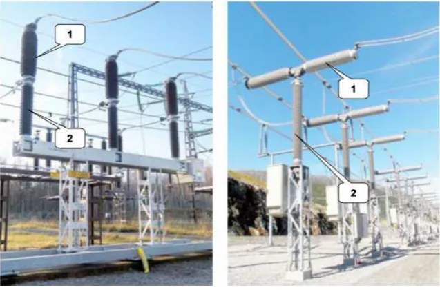 Gambar 2.11 Isolator Ruang Pemutus dan Isolator Penyangga 