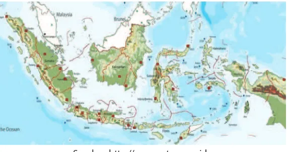 Gambar 3.3 Wilayah Indonesia dibagi menjadi beberapa wilayah provinsi dan kabupaten/kota