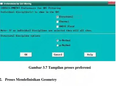 Gambar 3.7 Tampilan proses preferensi 