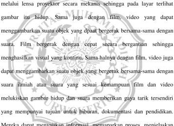gambar itu hidup. Sama juga dengan film, video yang dapat 