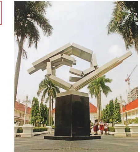 Gambar 2.16: Patung di halaman Galeri Nasional Indonesia