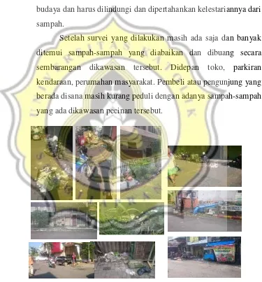 Gambar 3.1 Kawasan Pecinan Semarang yang masih banyak sampah. 