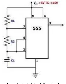 Gambar 3 Konfigurasi Pin IC NE 555 