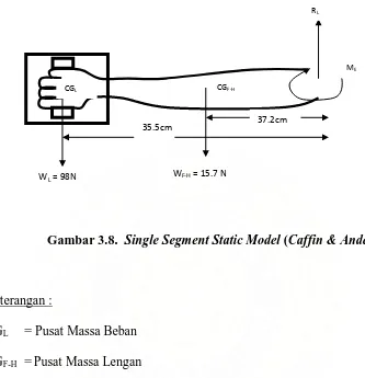 Gambar 3.8.  Single Segment Static Model (Caffin & Anderson) 