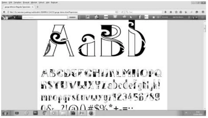 Gambar 9.  Font Size Custom typefaces Tapis  