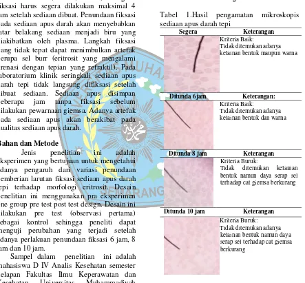 Tabel 1.Hasil 