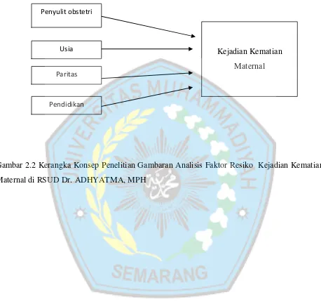 Gambar 2.2 Kerangka Konsep Penelitian Gambaran Analisis Faktor Resiko  Kejadian Kematian 