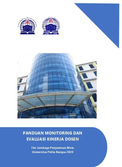 PANDUAN MONITORING DAN EVALUASI KINERJA DOSEN