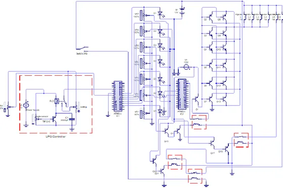Gambar 4.1 Wiring diagram ECU yang dikembangkan dalam penelitian. 