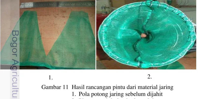Gambar 11  Hasil rancangan pintu dari material jaring 