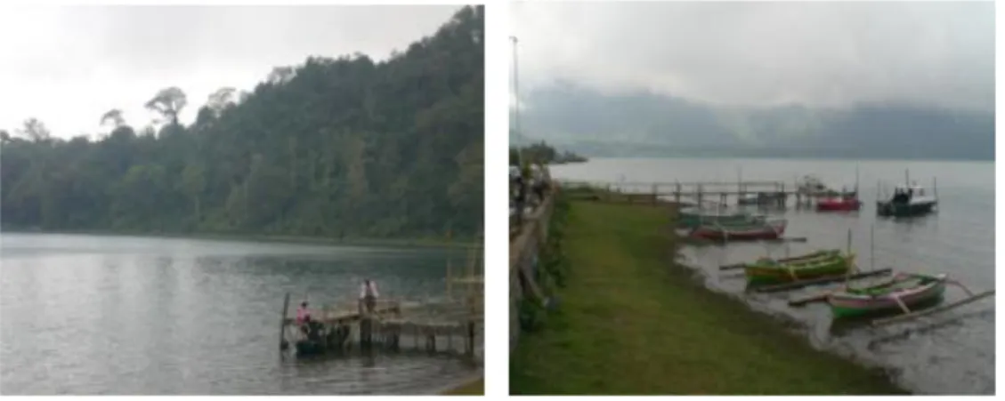Gambar E.6 Kondisi Danau Beratan di kawasan Bedugul di Kabupaten Tabanan  3) Waduk 
