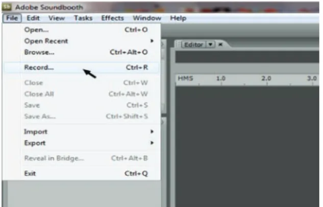 Gambar 3.5 Menu file pada Soudboth CS3 