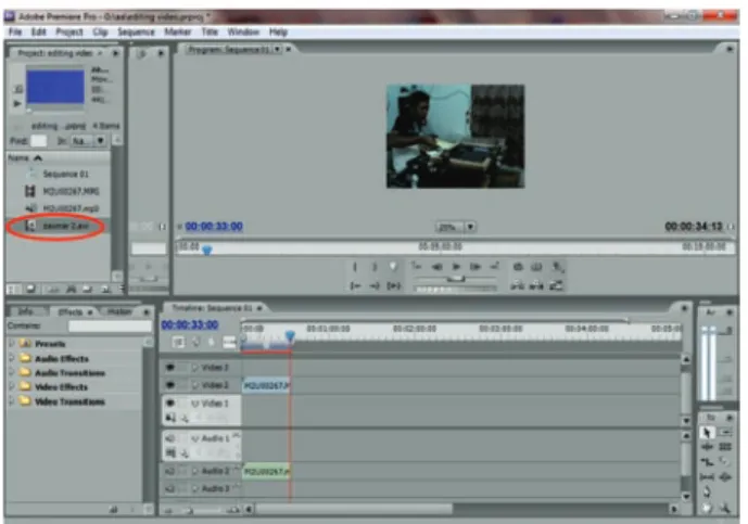 Gambar 3.12 Hasil dari mengimport video 
