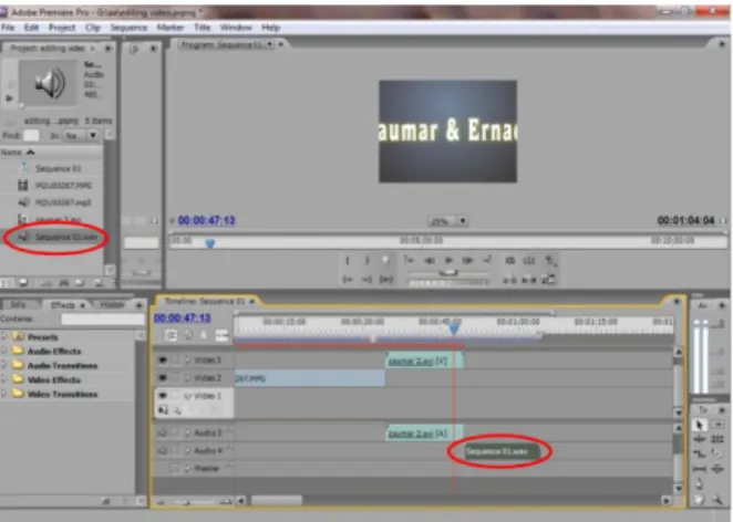 Gambar 3.15 Video yang sudah di edit  8.  Jika sudah selesai file siap dirender. 
