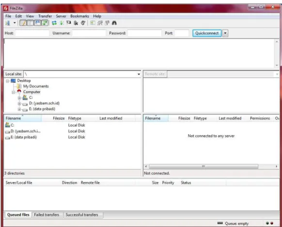 Gambar 4.8 Hasil Instlasi Filezilla 