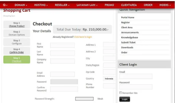 Gambar 4.11 laman checkout 