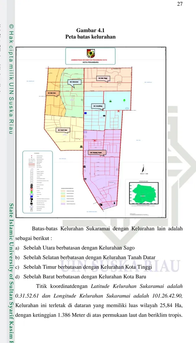 Gambar 4.1  Peta batas kelurahan 